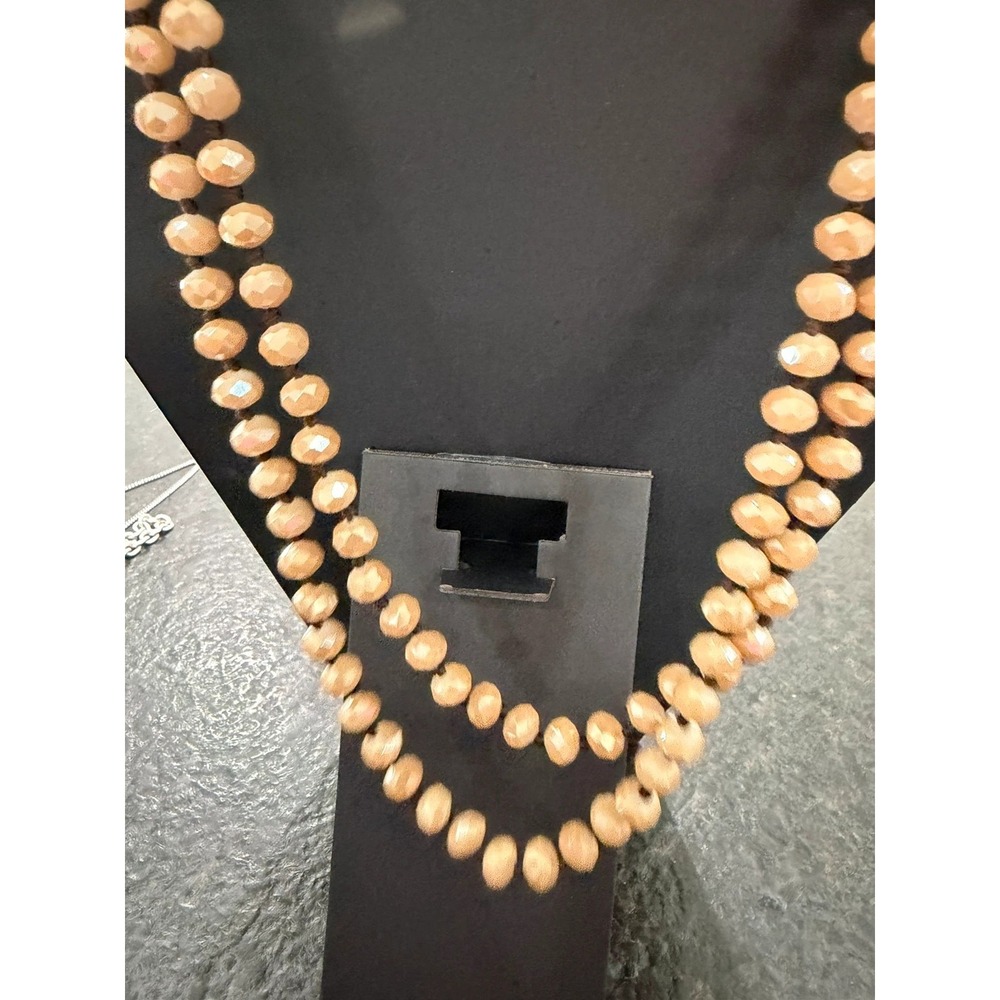Silver Tone Cross Charm Necklace Pearl Pendant Chunky Cable Chain Faith Jewelry - Picture 3 of 4